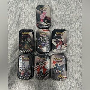 Pokemon TCG: Black Bolt + White Flare Assorted Mini Tins Lot of 7